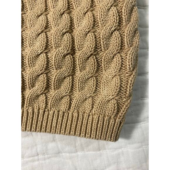 LC Lizette Collection Top Vest Sweater Cable Knit Scoop Neck Cotton Junior SZ Lg - Picture 4 of 5